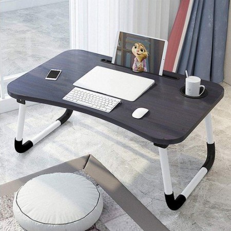 Wooden Laptop Table - ( Black Colour )