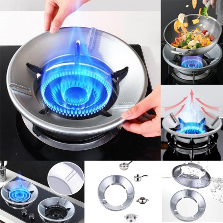 Energy Saving Gas Stove Cover High Efficiency Windproof Disk Windshield Bracket Flame Cap Cover