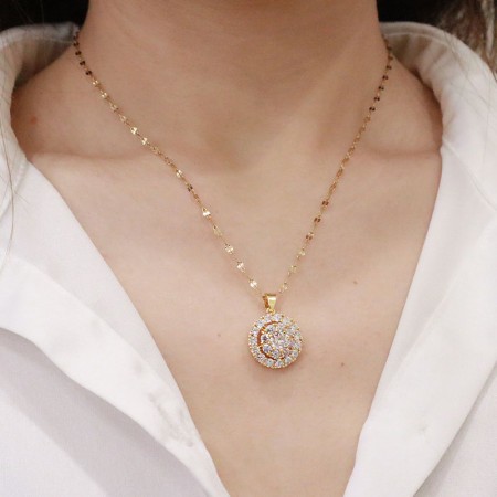Luxury Zircon necklace 18K (Dimond Shade)