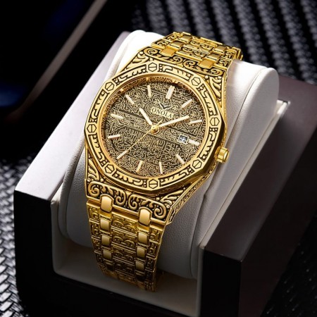 Arabic Style Onola Luxury Men Watch Gold